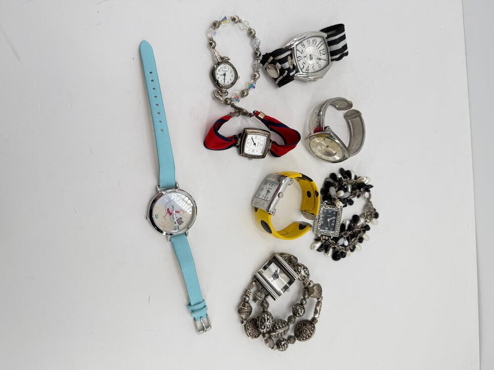 Fashion Watch Lot of 8 Womens Bracelet Cuff Novelty Geneva Untested Accessories
